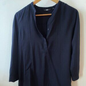 Blue long sleeve blouse for any occasion